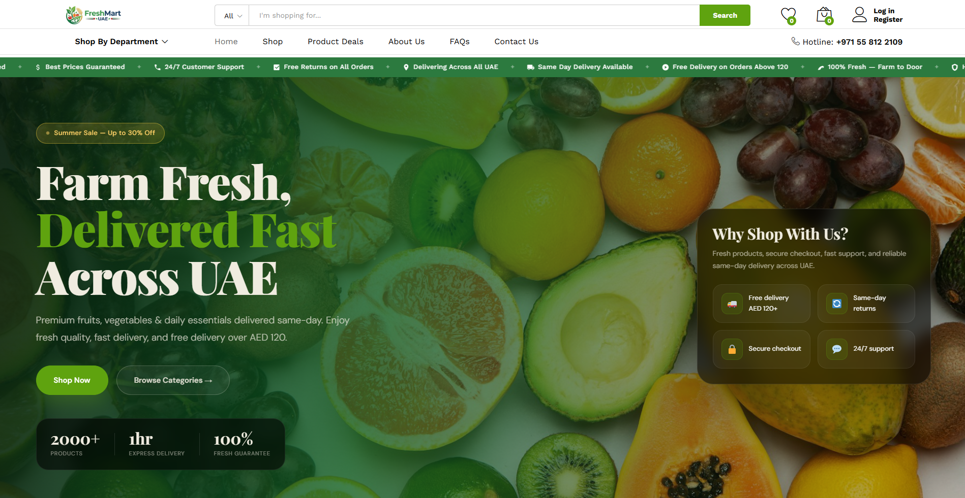 Fresh Mart UAE Website