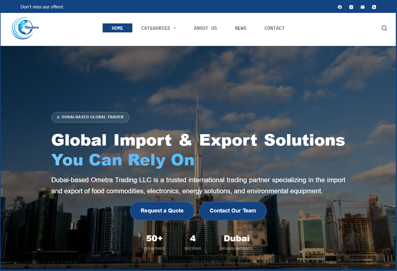 Ometra Trading LLC Website